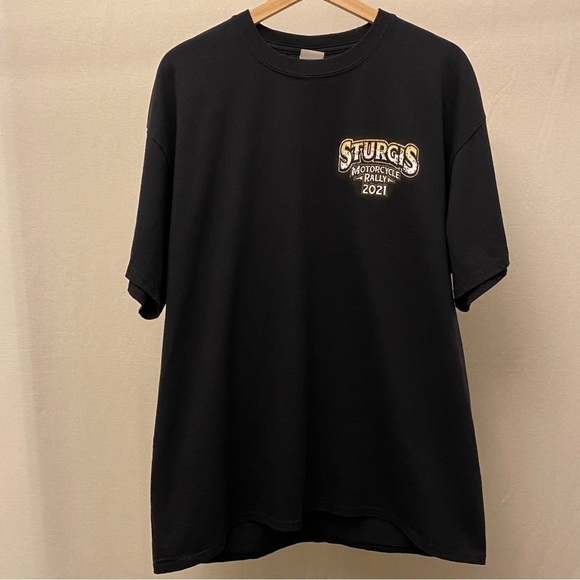 Sturgis 2021 Motorcycle Rally T Shirt Mens Size XL Skull Skeleton Cowboy 81st - Picture 8 of 9